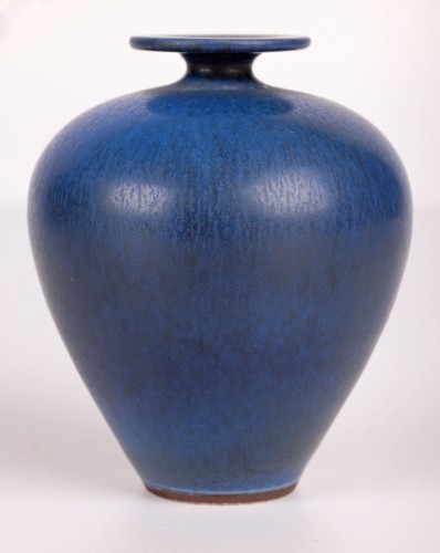 Berndt Friberg Gustavsberg Miniature Blue Haresfur Studio Pottery Vase - Picture 5 of 16