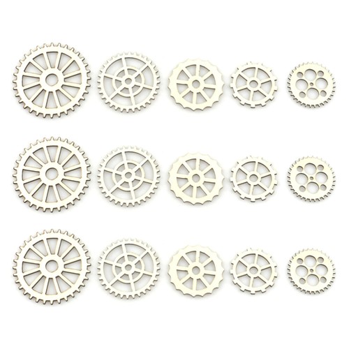 100 Pcs Wooden Decorative Slices Child Miniature Carved Hollow Out Crafts
