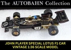 Vintage Diecast Corgi John Player Special Lotus Formula 1; 1:36 Scale Racing Car