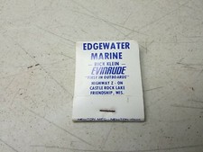 Edgewater Marine Rick Klein Evinrude Friendship Wisconsin Matchbook Advertising 