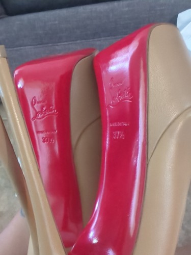Christian Louboutin Platform Stiletto Dolly Pump Alta 160 Nude 37.5. $1095 - Imagen 4 de 13