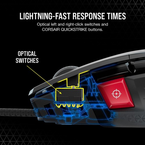 Corsair M65 RGB Ultra: 26K DPI, optische Switches, AXON, abstimmbares Gewicht. Schwarz. - Bild 13 von 17