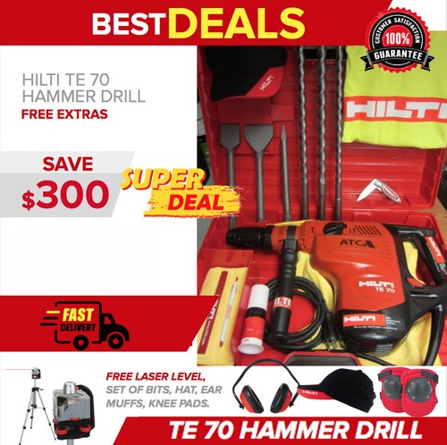 Hilti te 70 ATC Taladro Martillo, Excelente Cond., hecho en Alemania,  extras gratis, envío rápido | eBay