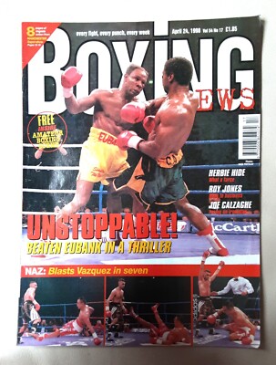 BOXING NEWS 24th APRIL 1998 NASEEM HAMED DEFEATS WILFREDO VASQUEZ