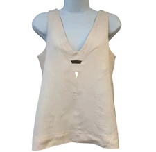 Reiss Cami Vest Top Pale Pink Sleeveless Cut Out  Women's Size 8
