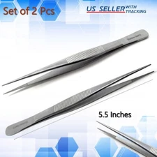 PROFESSIONAL HIGH QUALITY MICRO FINE SERRATED POINT TWEEZERS NEW STAINLESS STEEL
