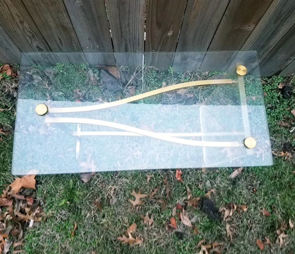 Mesa consola CHARLES HOLLIS JONES Lucite Hollywood Regency Midcentury **DAÑADA Foto 3 de 4