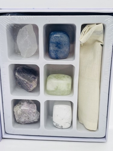 Calm Crystal Collection Of 6 Stones With Carrying Bag by Shoppe Geo Healing Gems - Picture 6 of 11