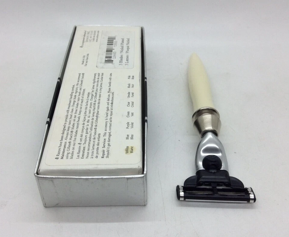 eShave 3 blade razor White nickel plated R21 - Image 2 of 2