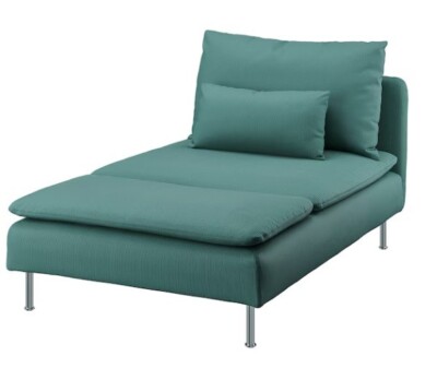 Neu IKEA Soderhamn Abdeckung für Chaiselongue, Kelinge grau-türkis, 505.673.97