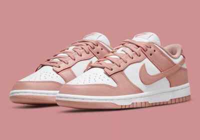 NEW Nike Dunk Low Women's Size 10 White/Rose Whisper DD1503 118