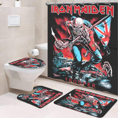Bathroom set or Shower Curtain Set for Fan |Iron Maiden-gift for Fan