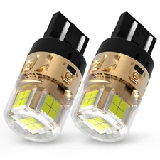 LASFIT 7443 7444 LED Reverse Backup Light 6000K White for Chevy Dodge Ford 2PCS