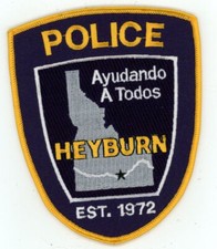 IDAHO ID HEYBURN POLICE NICE SHOULDER PATCH SHERIFF