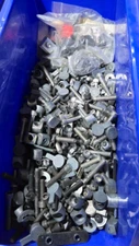 80 / 20 EXTRUSION HARDWARE  MISC LOT OF BRACKETS , T-NUTS BOLTS OVER 35 LB