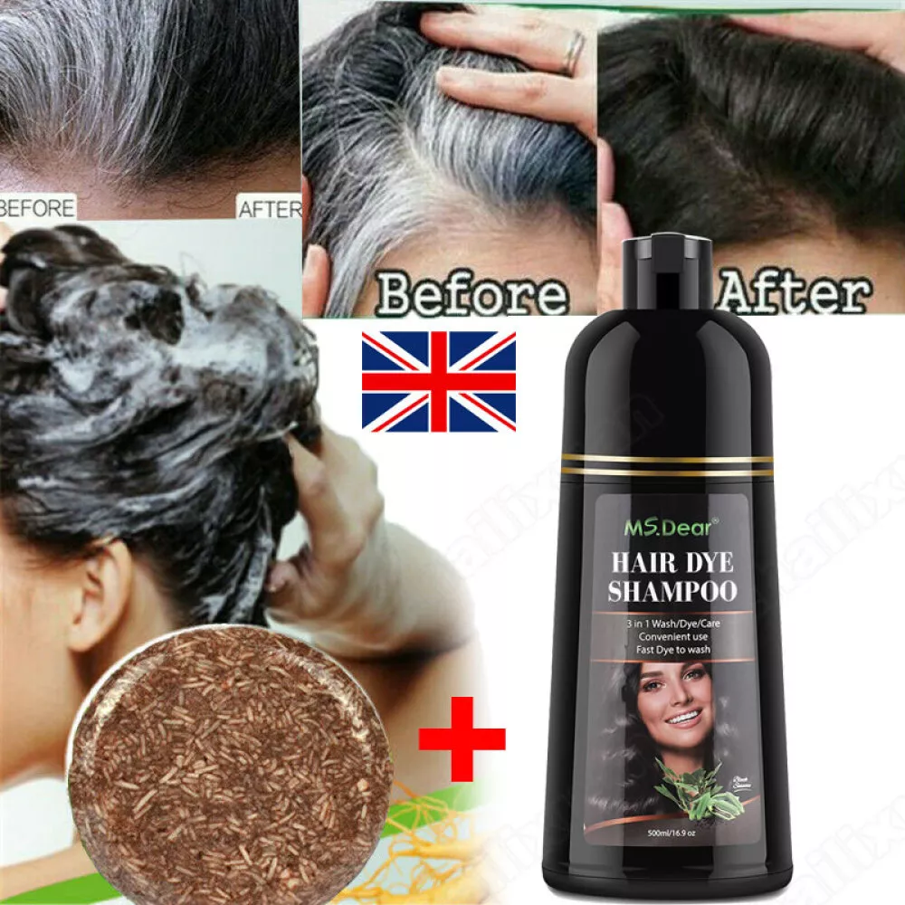 Black shampoo Grey Hair Reverse Shampoo Bar Organic Essence Hair Darkening
