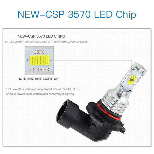2 bombillas antiniebla LED azul hielo de 100 W 8000 K para Ford F150 F250 F350 Super Duty - Imagen 10 de 12