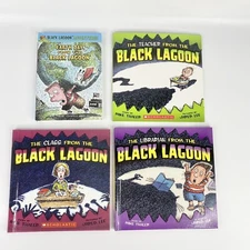 Lot of 4 Black Lagoon Books Mike Thaler Jared Lee Teacher Class Librarian Earth