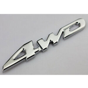 Silver Chrome 3D 4WD Emblem Badge 4x4 Four Wheel Drive Car Sticker Logo Decal
