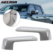 For 19-24 2023 Chevy Silverado GMC Sierra 1500 Chrome Top Half Mirror Cover Caps