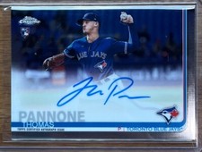 2019 Topps Chrome THOMAS PANNONE BASE CHROME ON-CARD Rookie Auto BLUE JAYS/CUBS