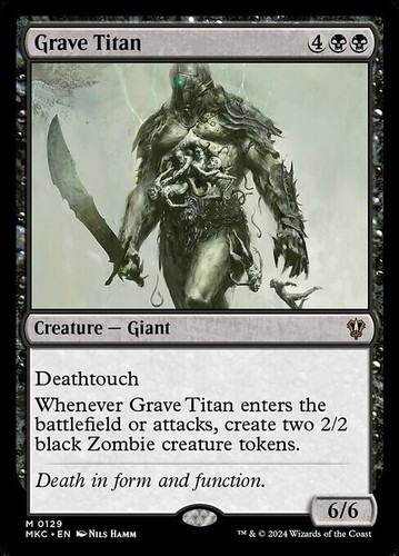 MTG - 4 x Grave Titan - Playset of 4 - Karlov Manor Commander - Picture 2 of 2