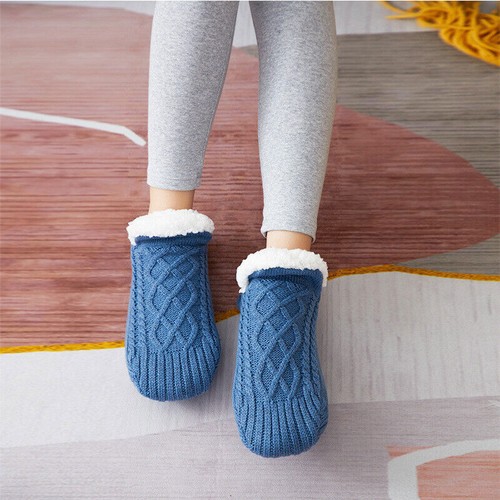 Women Slipper Socks with Gripper Winter Non Slip Thick Fuzzy Warm Socks Cozy USA - Imagen 19 de 29
