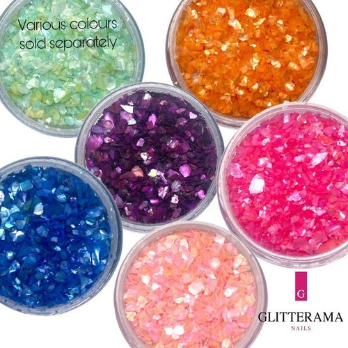 Crushed Shells Glitterama Nail art decor sparkle ocean design rainbow bright - 第 1/25 張圖片