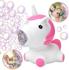 A.S.K Bubble Machine Unicorn Bubbles Lights Ages 3-Adult Great Gift