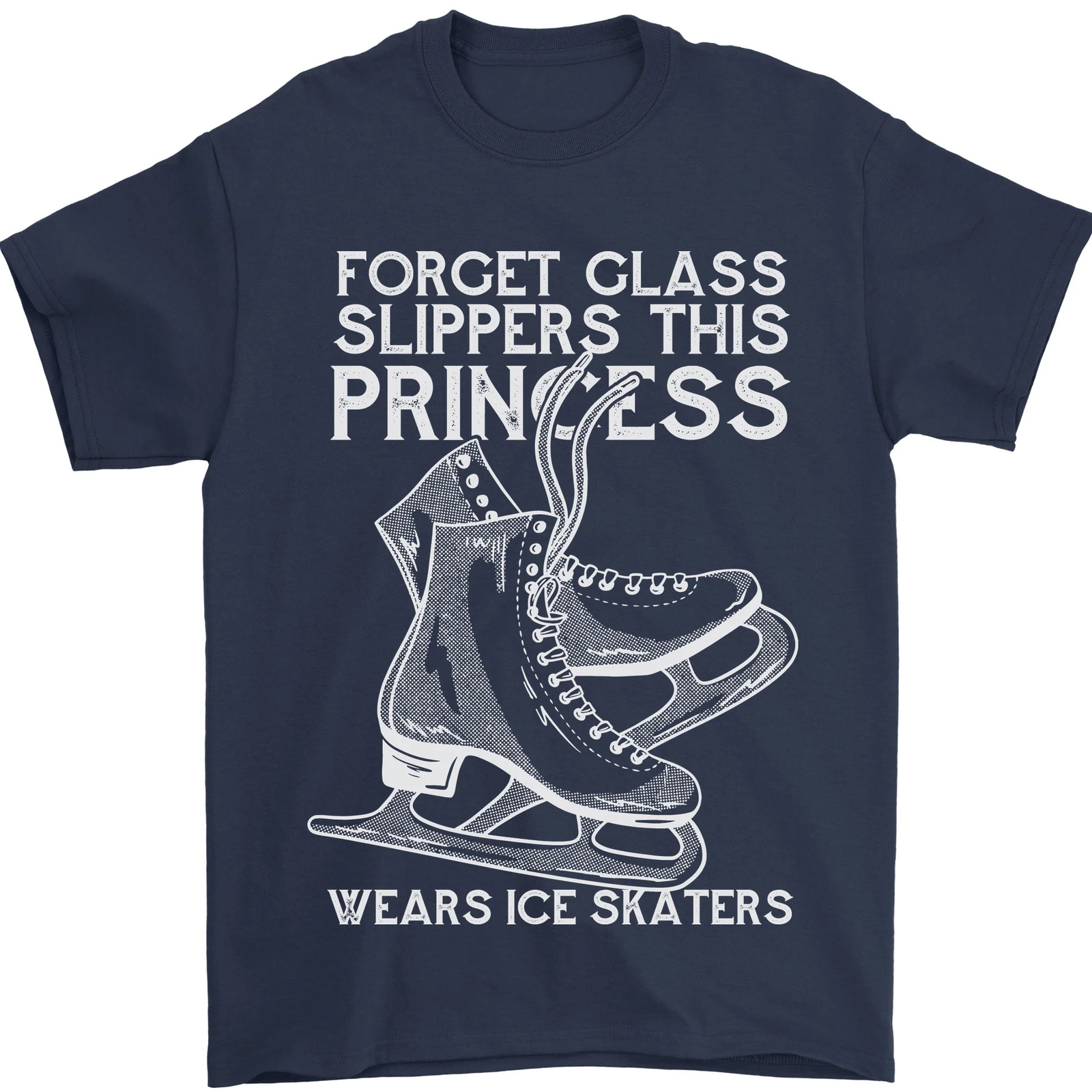 Divertido Este Princesa Ropa Ice Patines Skater Camiseta Hombre 100% de Algodón
