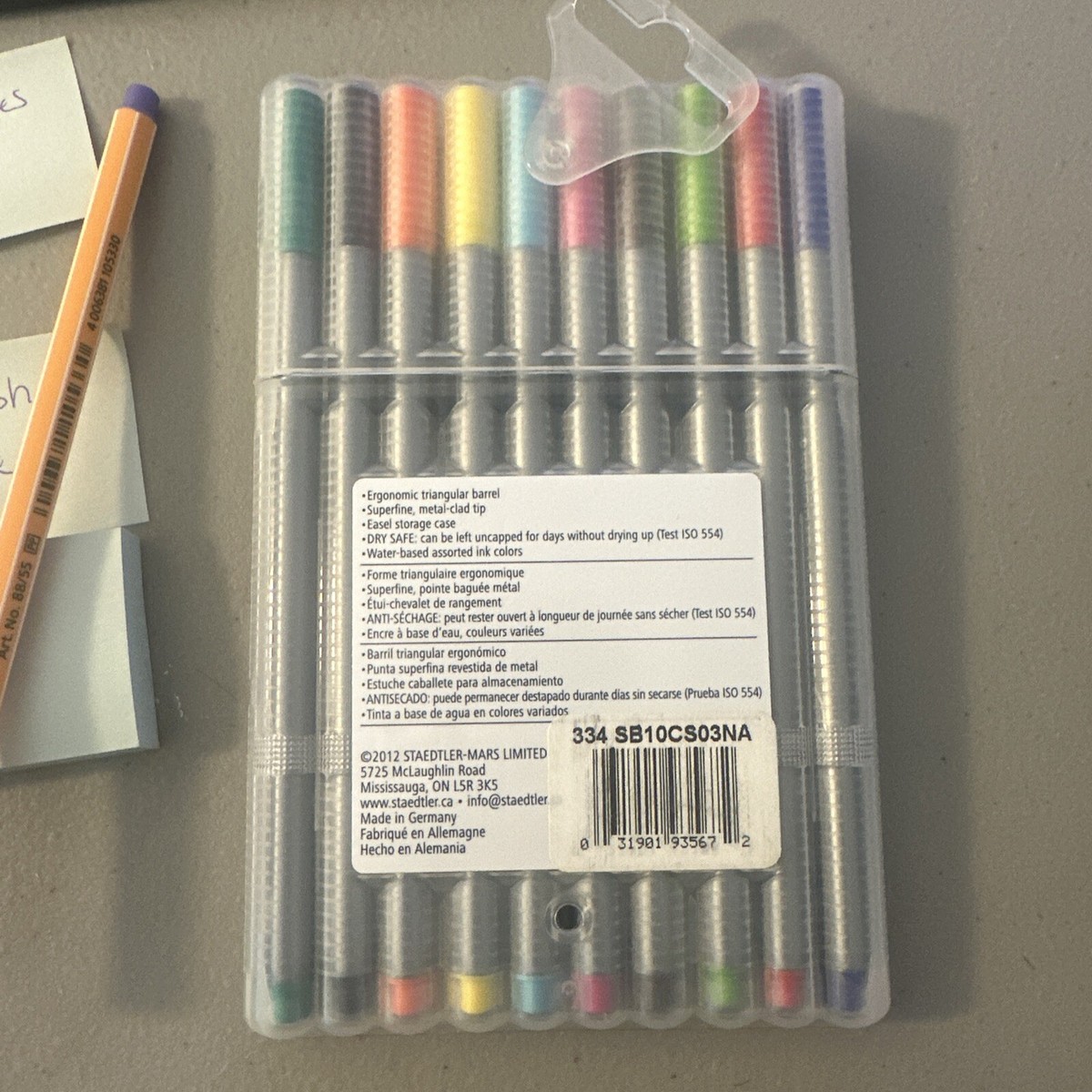 Staedtler Triplus 334 Superfine Point Pens - 0.3 Mm Mauve Fine Liners (Pack Of 10) - View #6