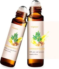 2 Pack Frankincense & Myrrh Essential Oil Blend Oils Roll on - 100% Natural Frag