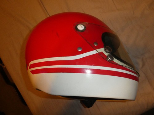 Casque de motoneige moto vintage 1979 Japon Shoei plein visage S-25 PETIT T8133 - Photo 1 sur 12