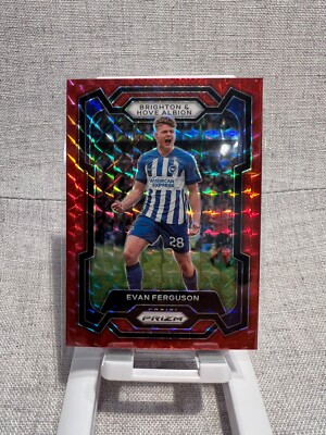 Evan Ferguson 2023-24 Panini Prizm Premier League RED MOSAIC Prizm #101 BRIGHTON