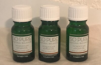 Keune So Pure Natural Balance Moroccan Argan Oil You Get 3 x 10ml/0.3 FL.OZ.
