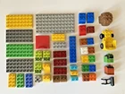 VTG 1980's LEGO DUPLO Lot of 45 Preschool Basic Vehicle & Building Blocks MINT