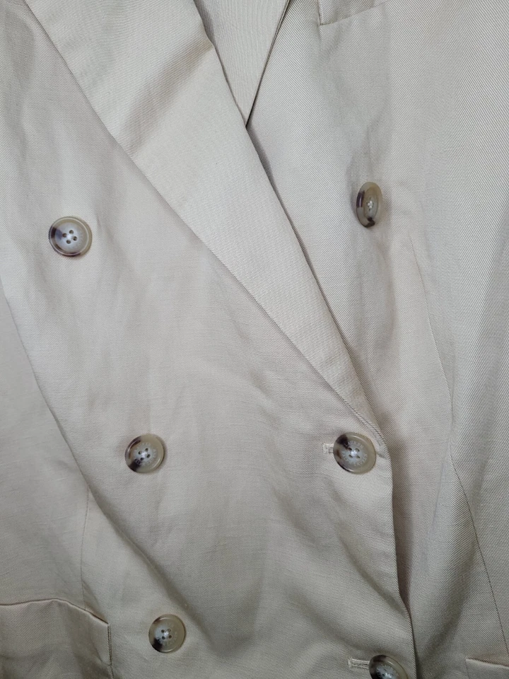 NUEVO CON ETIQUETAS Abrigo Chaqueta Blazer Lauren Ralph Lauren Transition 22 Mujer 22W Amarillo Tostado Foto 4 de 4