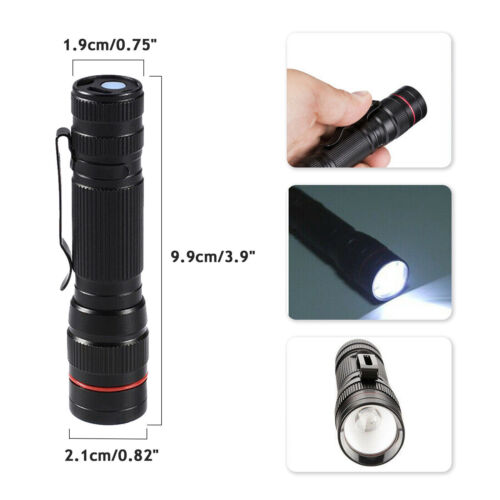 1200000LM Linterna LED Luz Táctica Antorcha Súper Brillante Lámpara Recargable USB - Imagen 2 de 22