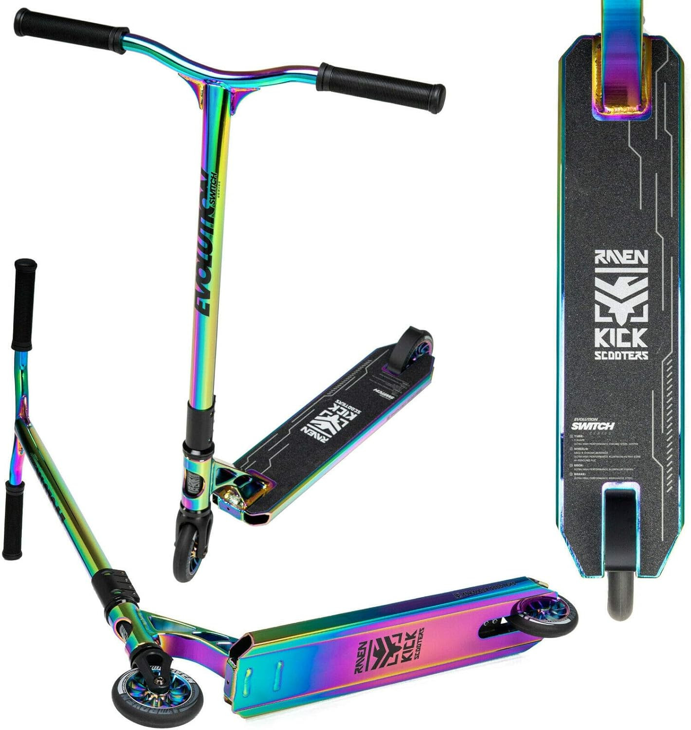 Trottinette freestyle Evolution Switch 110mm neo chrome pour adulte et enfant