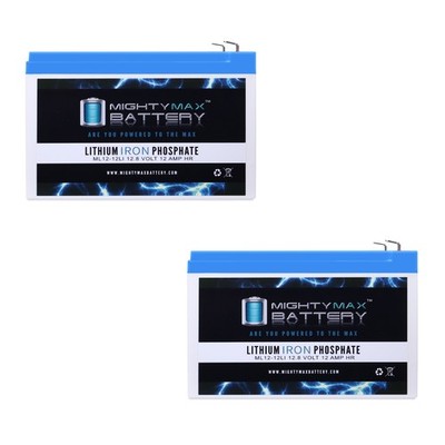 Mighty Max 12V 12Ah Lithium Replaces Pride Mobility GoGo Ultra X 3-Wheel - 2Pack