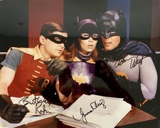 Adam West, Burt Ward, & Yvonne Craig Signed Batman 16x20 Glossy Photo - JSA LOA