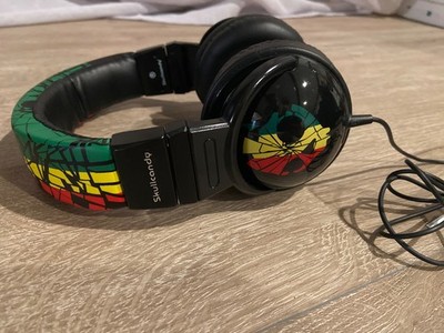 Skullcandy Hesh Headphones Shattered Rasta Wired Over Ear Headphones