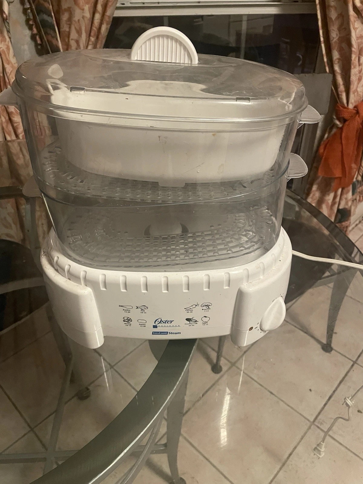 Oster 5712 Electronic 2-Tier 6.1-Quart Food Steamer Barely Used. All FOOD STEAM