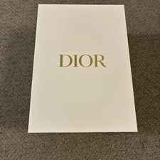 Dior Empty Perfume Box Smooth White With Gold Lettering 5.5 x 8 x 4