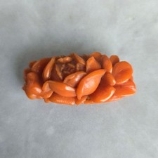 Japanese Kimono Retro Celluloid Rose Obi Dome Clasp Ni 7 Brooch