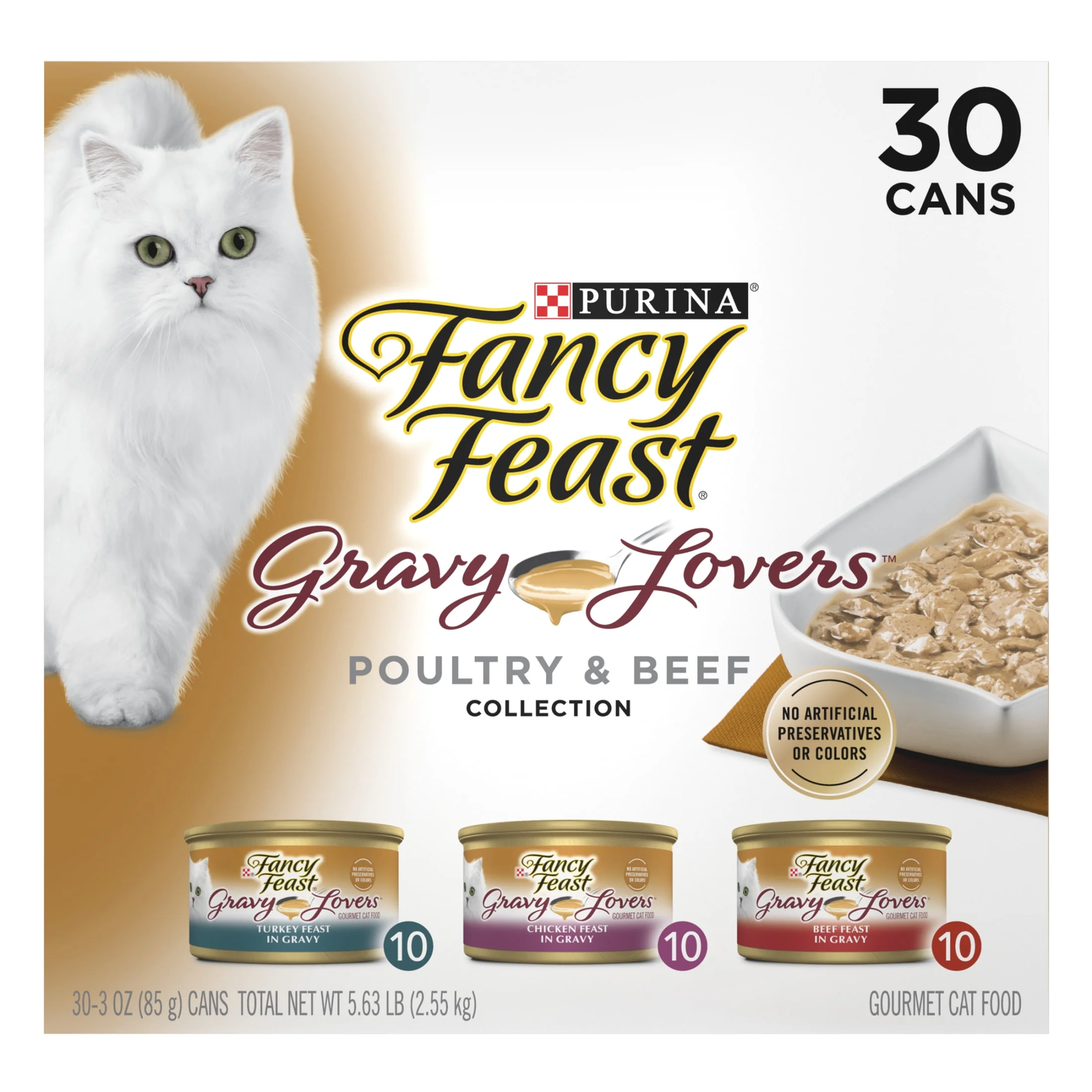 Purina Gravy Lovers Kitten Wet Food Poultry Beef 3oz Cans 30 Pack