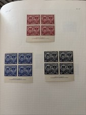 AUSTRALIA 1945 Duke and Duchess of Gloucester Set In Blocks of 4 Lightly Hinged