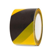 Amig - Black and Yellow Hazard Warning Tape | 200 m x 70 mm | Delimit Tape | ...