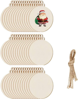 100 StüCk Weihnachtsornamente Runde Holzscheiben FüR Diy-Malerei Und Beschriftun