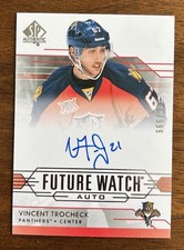 2014-15 SP Authentic VINCENT TROCHECK Rookie Future Watch Auto # /999 Rangers RC